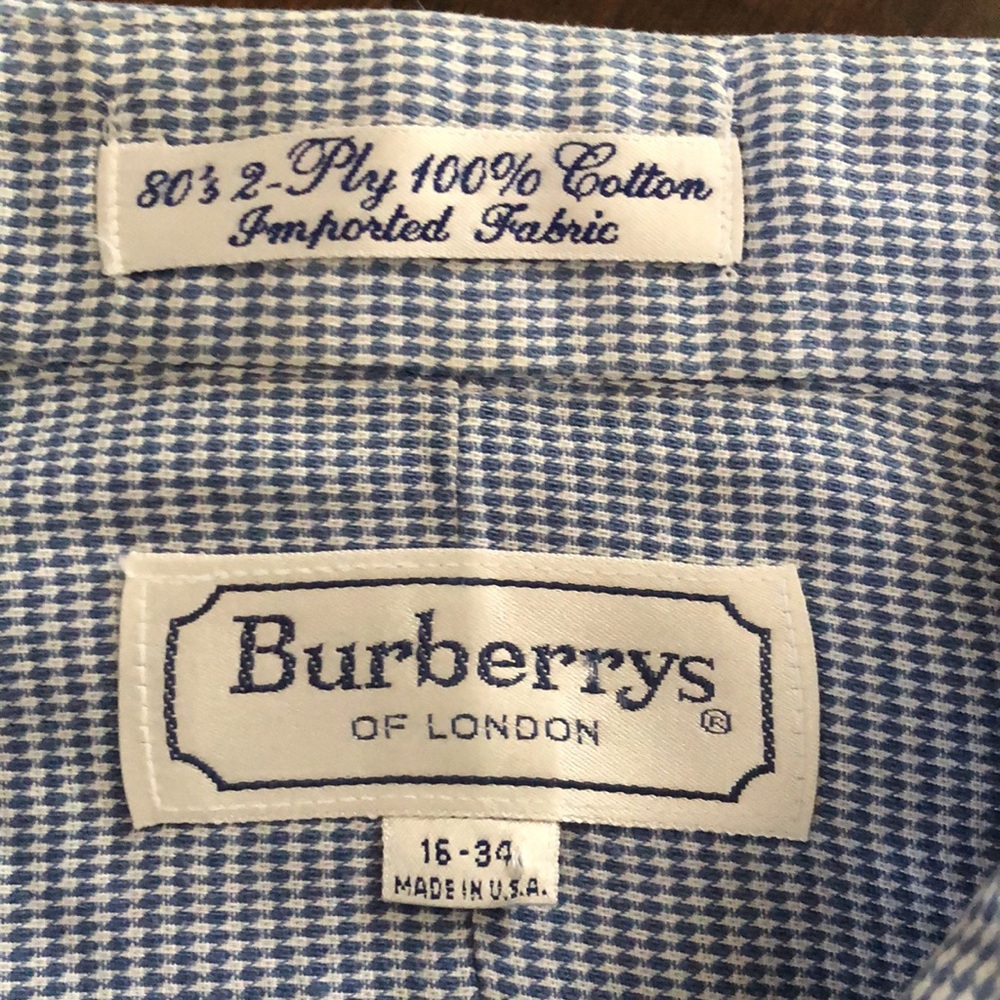 Vintage Burberry’s of London blue and white dress shirt